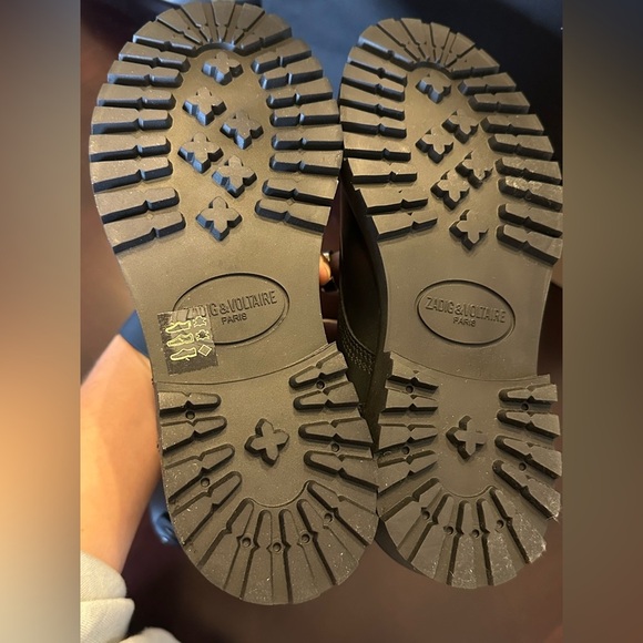 NIB ZADIG & VOLTAIRE Joe High Smooth Calfskin Moto Boots 39 US 8 Black Zipper - Picture 9 of 12